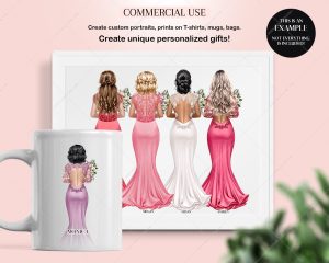 Mermaid Dresses Clipart