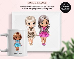 Chibi Summer Woman Clipart