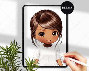 Chibi Casual Woman Clipart