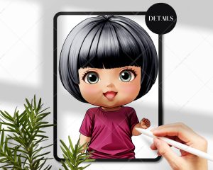 Chibi Casual Babies Clipart