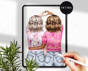 BFF Teen Girls Clipart