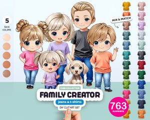 Chibi Family Creator Clipart