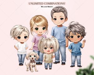 Chibi Family Creator Clipart