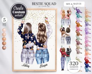 Bestie Squad Clipart