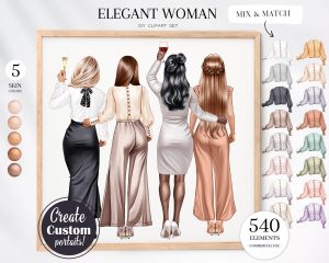 Elegant Woman Clipart