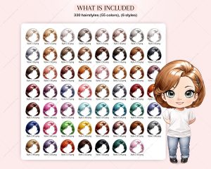 Fancy Chibi Hair Clipart