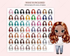 Long Chibi Hair Clipart