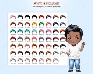 Elegant Male Chibi Hair Clipart