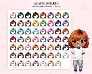 Casual Chibi Hair Clipart