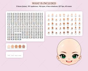 Woman Face Creator Clipart