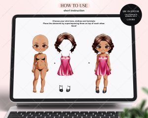 Chibi Fashion Girls Clipart