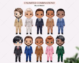 Chibi Groomsman Clipart