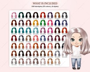 Long Chibi Hair Clipart