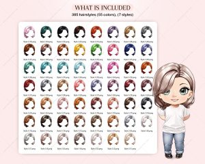 Casual Chibi Hair Clipart