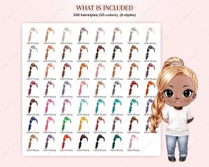 Long Chibi Hair Clipart