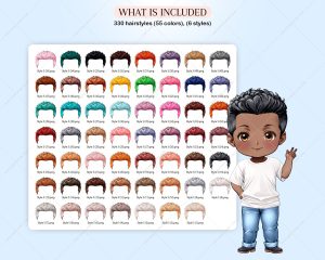 Elegant Male Chibi Hair Clipart