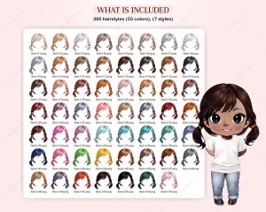 Casual Chibi Hair Clipart