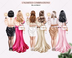 Romantic Girls Clipart