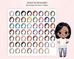 Short Chibi Hair Clipart