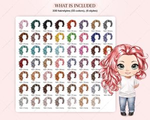 Long Chibi Hair Clipart