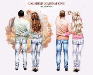 Autumn Couple Clipart