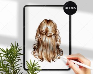 Glossy Hairstyles Clipart