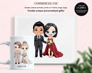 Chibi Love Couple Clipart