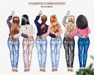 Lovely Besties Clipart