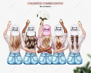 Summer Bridesmaids Clipart