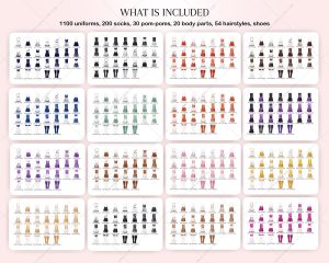 Cheerleaders Clipart Bundle