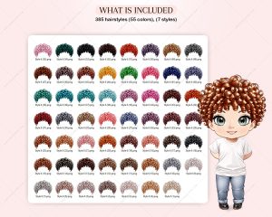 Short Chibi Hair Clipart