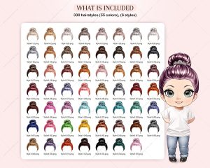 Fancy Chibi Hair Clipart