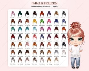 Casual Chibi Hair Clipart