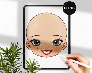 Tanned Female Faces Clipart