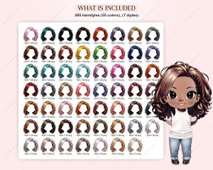 Casual Chibi Hair Clipart