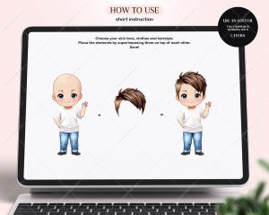 Elegant Hairstyles for Chibi Boys Clipart