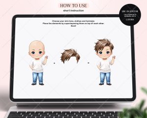 Elegant Male Chibi Hair Clipart