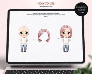 Short Chibi Hair Clipart