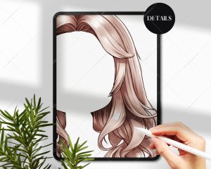 Long Chibi Hair Clipart