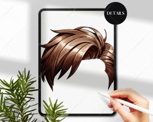 Elegant Male Chibi Hair Clipart