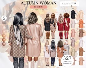 Autumn Woman Clipart