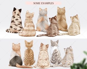 Beige Cats Clipart