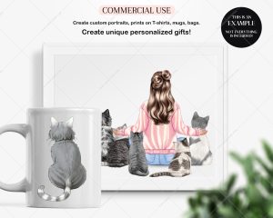 Gray Cats Clipart