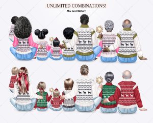 Big Christmas Family Clipart 2025