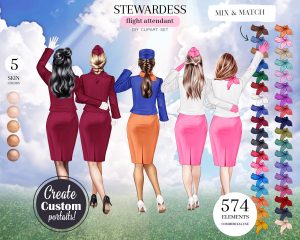 Stewardess Clipart