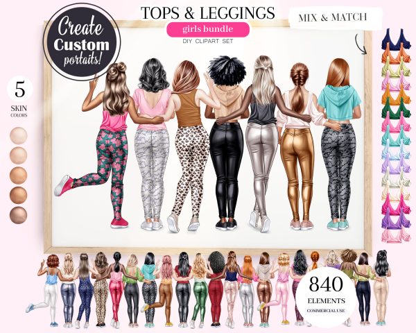 Tops and Leggings Clipart