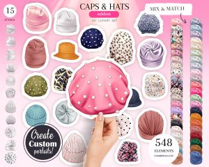 Caps and Hats Clipart