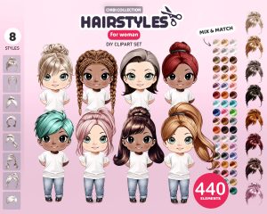 Mix Chibi Hair Clipart