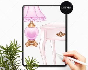 Desk and Lamp Clipart - Image 5