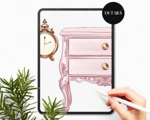 Bedside Table Clipart